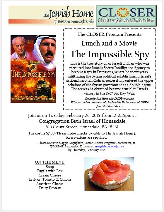 2 26 19 Honesdale The Impossible Spy